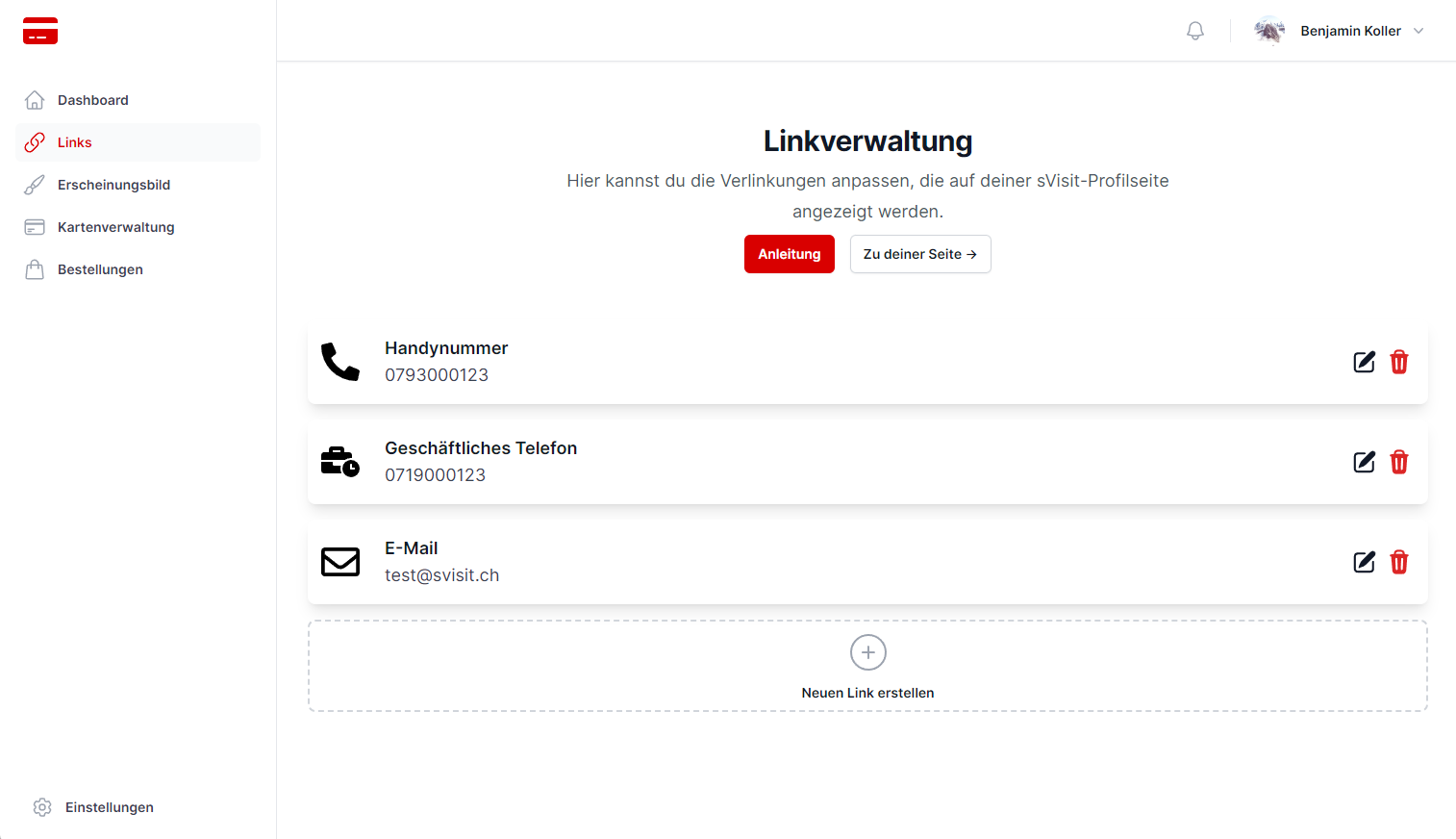 Linkverwaltung