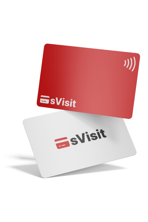 Digitale Visitenkarte sVisit Basic Vorder- und Rückseite